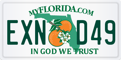 FL license plate EXND49