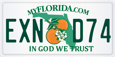 FL license plate EXND74