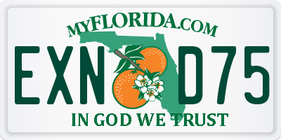 FL license plate EXND75