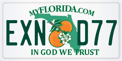 FL license plate EXND77