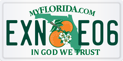FL license plate EXNE06