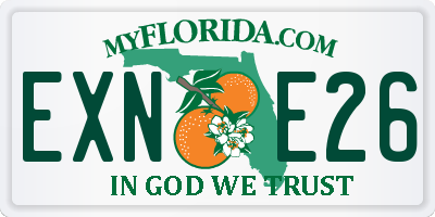 FL license plate EXNE26