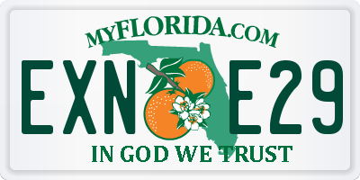 FL license plate EXNE29