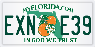 FL license plate EXNE39