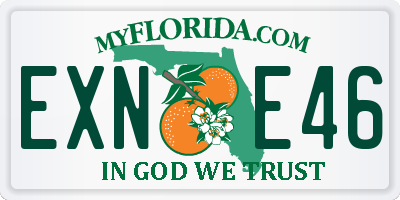 FL license plate EXNE46
