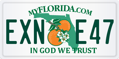 FL license plate EXNE47