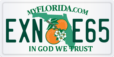 FL license plate EXNE65