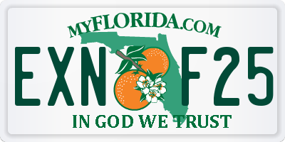FL license plate EXNF25