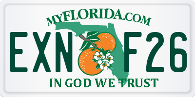 FL license plate EXNF26