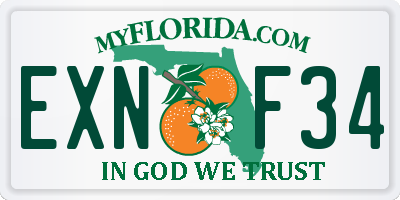 FL license plate EXNF34