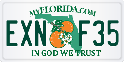 FL license plate EXNF35