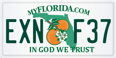 FL license plate EXNF37