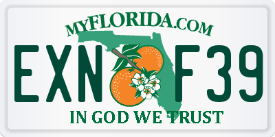 FL license plate EXNF39