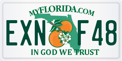 FL license plate EXNF48