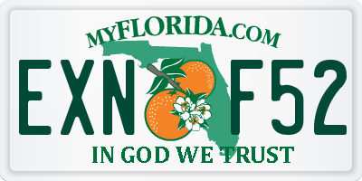 FL license plate EXNF52