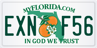 FL license plate EXNF56