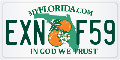 FL license plate EXNF59