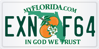 FL license plate EXNF64