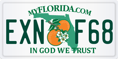 FL license plate EXNF68