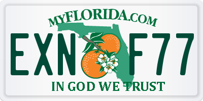FL license plate EXNF77
