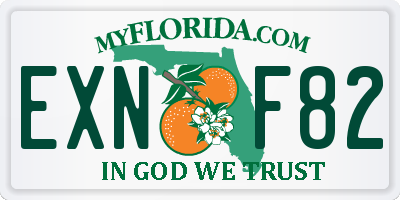 FL license plate EXNF82