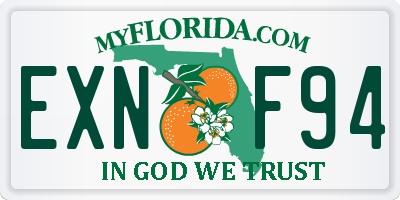 FL license plate EXNF94