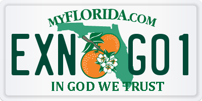 FL license plate EXNG01