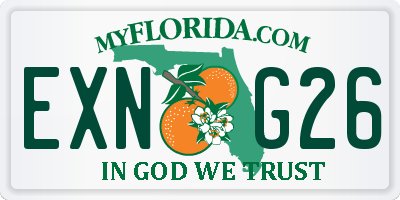 FL license plate EXNG26