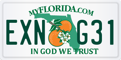 FL license plate EXNG31