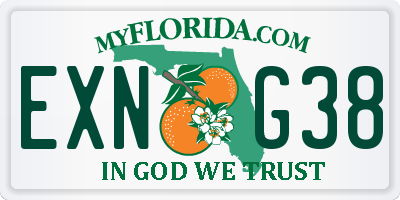 FL license plate EXNG38