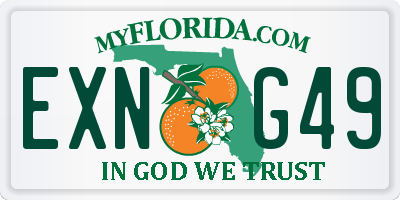 FL license plate EXNG49