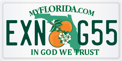 FL license plate EXNG55