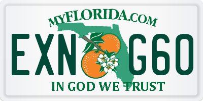 FL license plate EXNG60