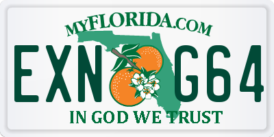 FL license plate EXNG64