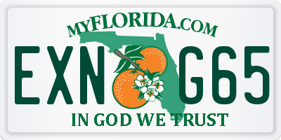 FL license plate EXNG65