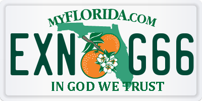 FL license plate EXNG66