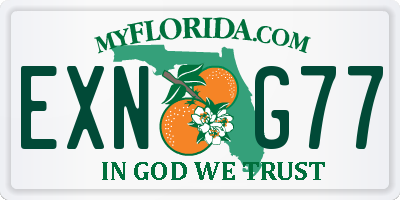 FL license plate EXNG77