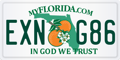 FL license plate EXNG86