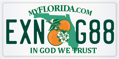 FL license plate EXNG88