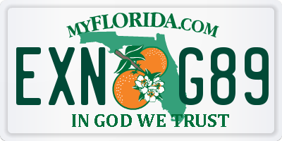 FL license plate EXNG89