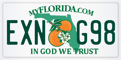 FL license plate EXNG98