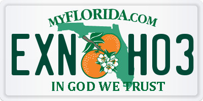 FL license plate EXNH03