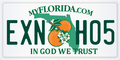 FL license plate EXNH05
