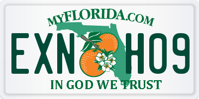 FL license plate EXNH09