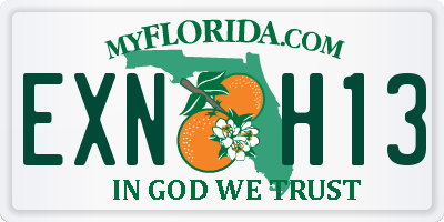 FL license plate EXNH13