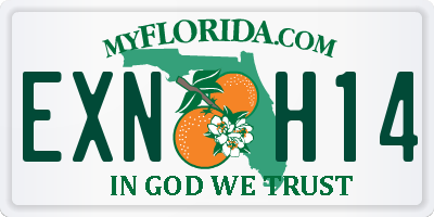 FL license plate EXNH14
