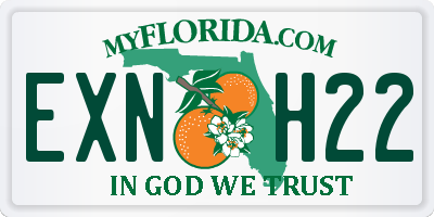 FL license plate EXNH22
