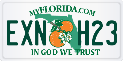 FL license plate EXNH23