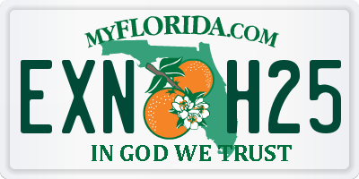 FL license plate EXNH25