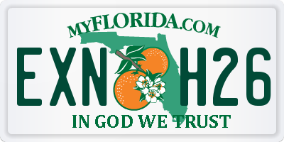 FL license plate EXNH26